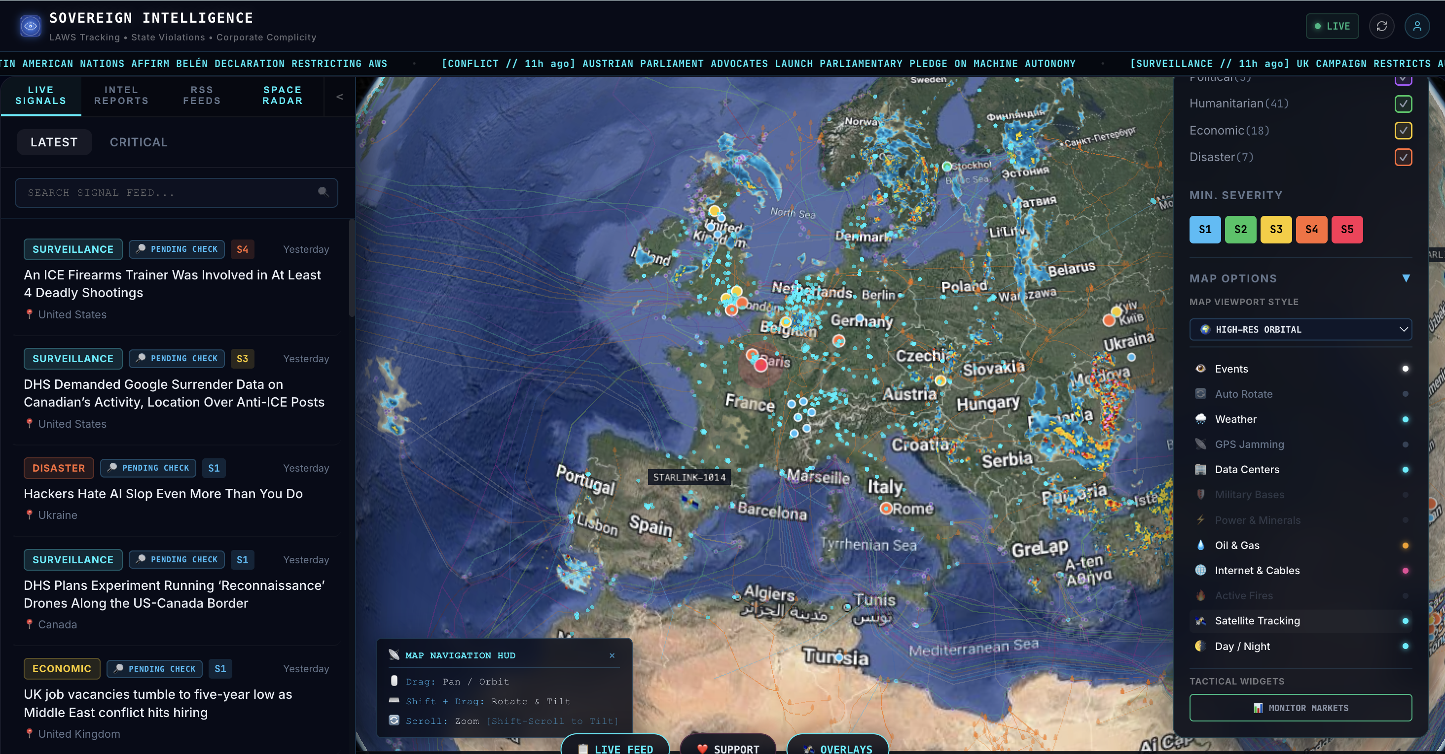 Sovereign Dash — Intelligence Terminal